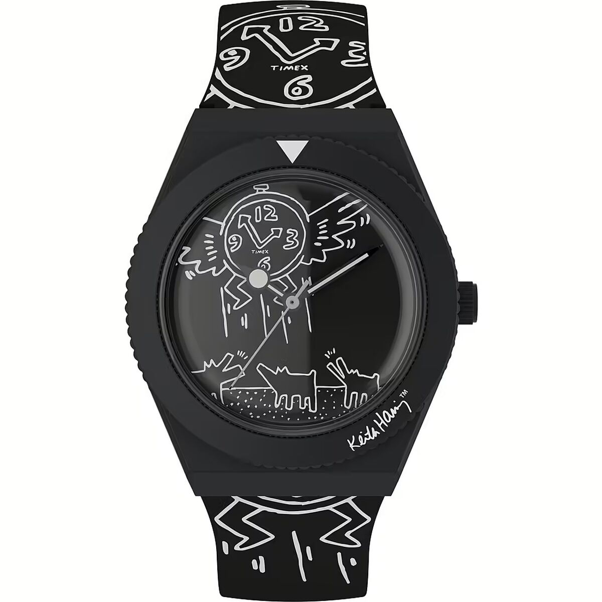 Timex Ανδρικά Ρολόγια Timex Q X KEITH HARING SPECIAL EDT. Μαύρο (Ø 38 mm)